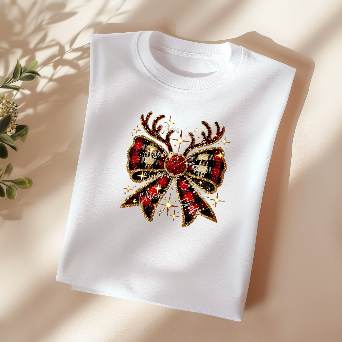 Red Nose Bow DTF Shirt Transfer