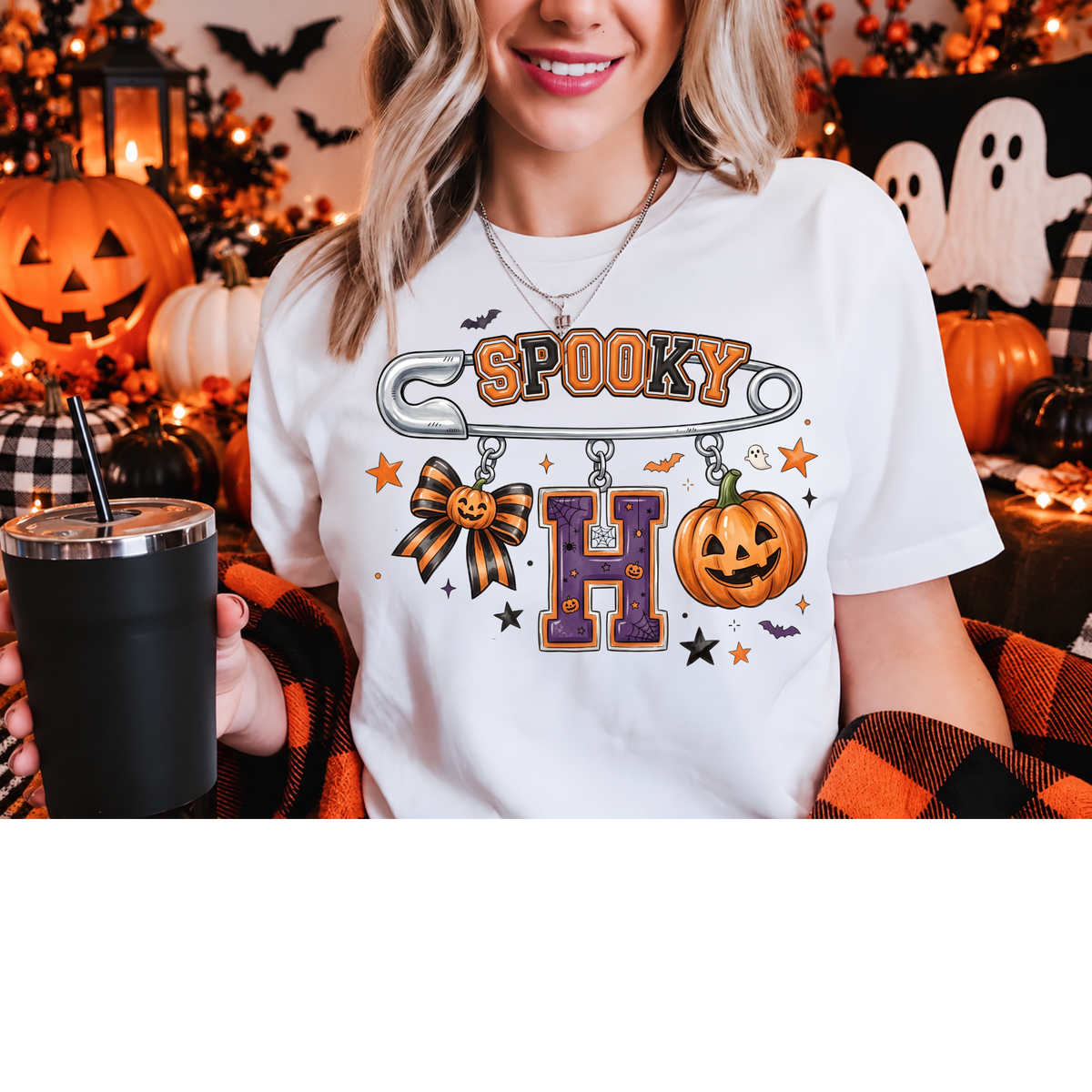 Halloween Safety Pin Shirt Transfer