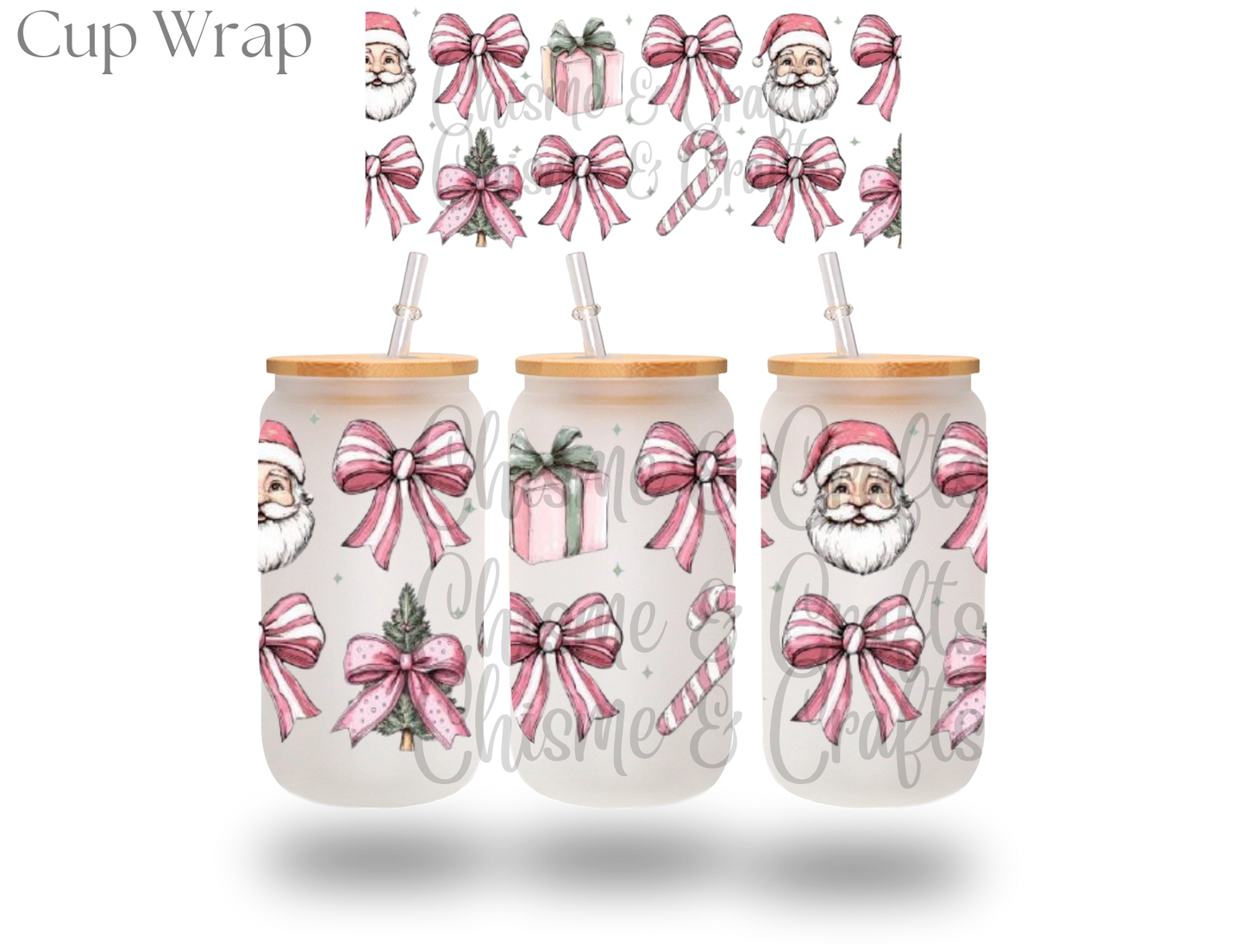 Pink Christmas Cup Wrap (Pre-sale)