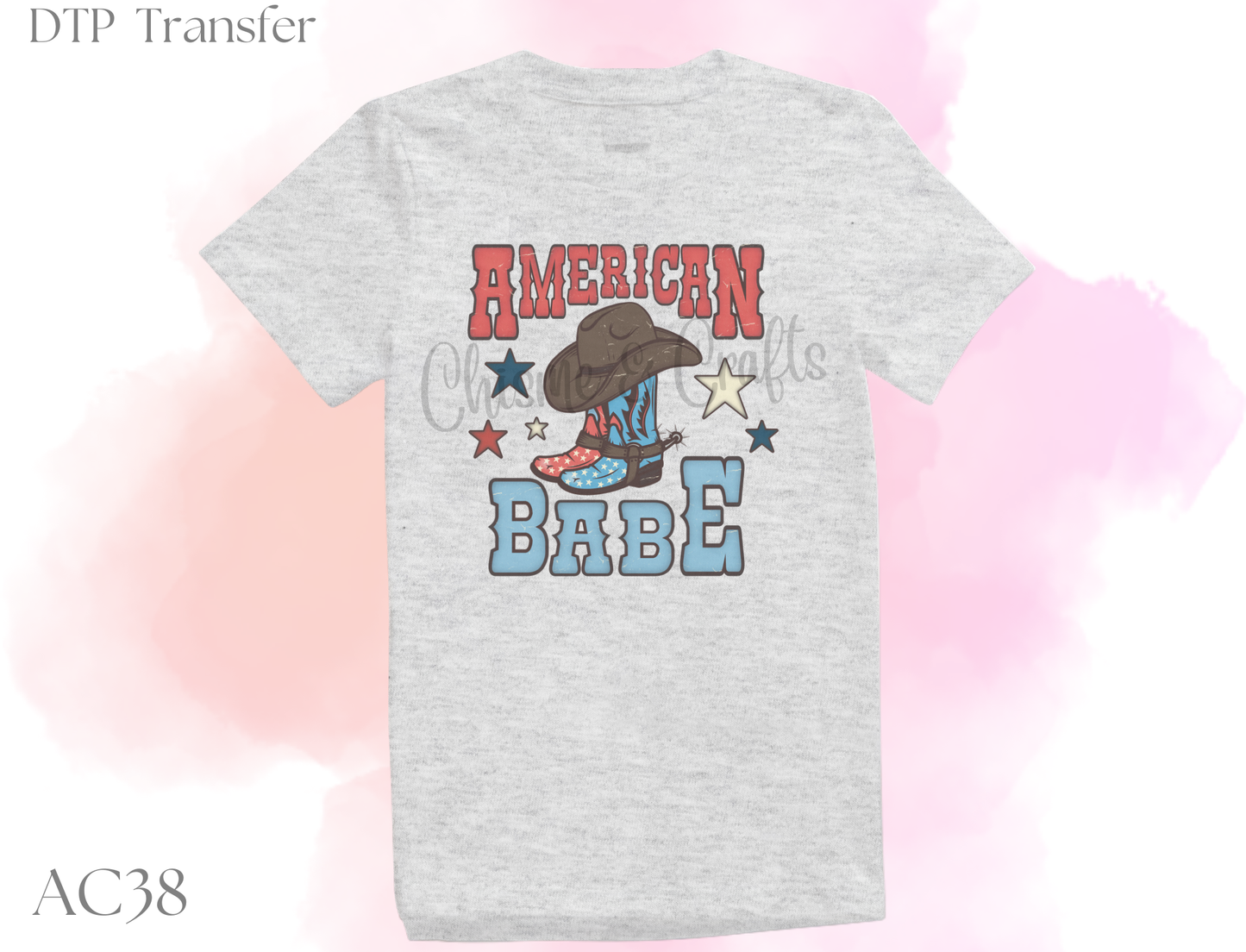 American Babe DTF Shirt Transfer