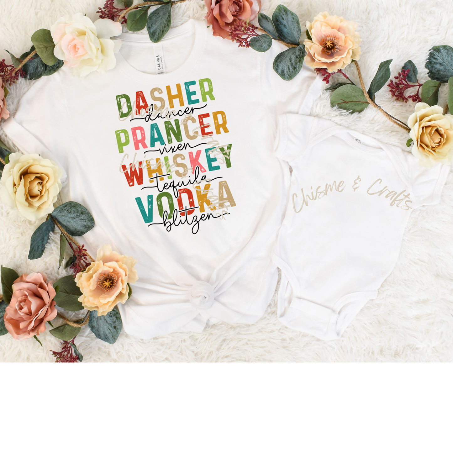 Dasher Dancer Vodka DTF Shirt Transfer