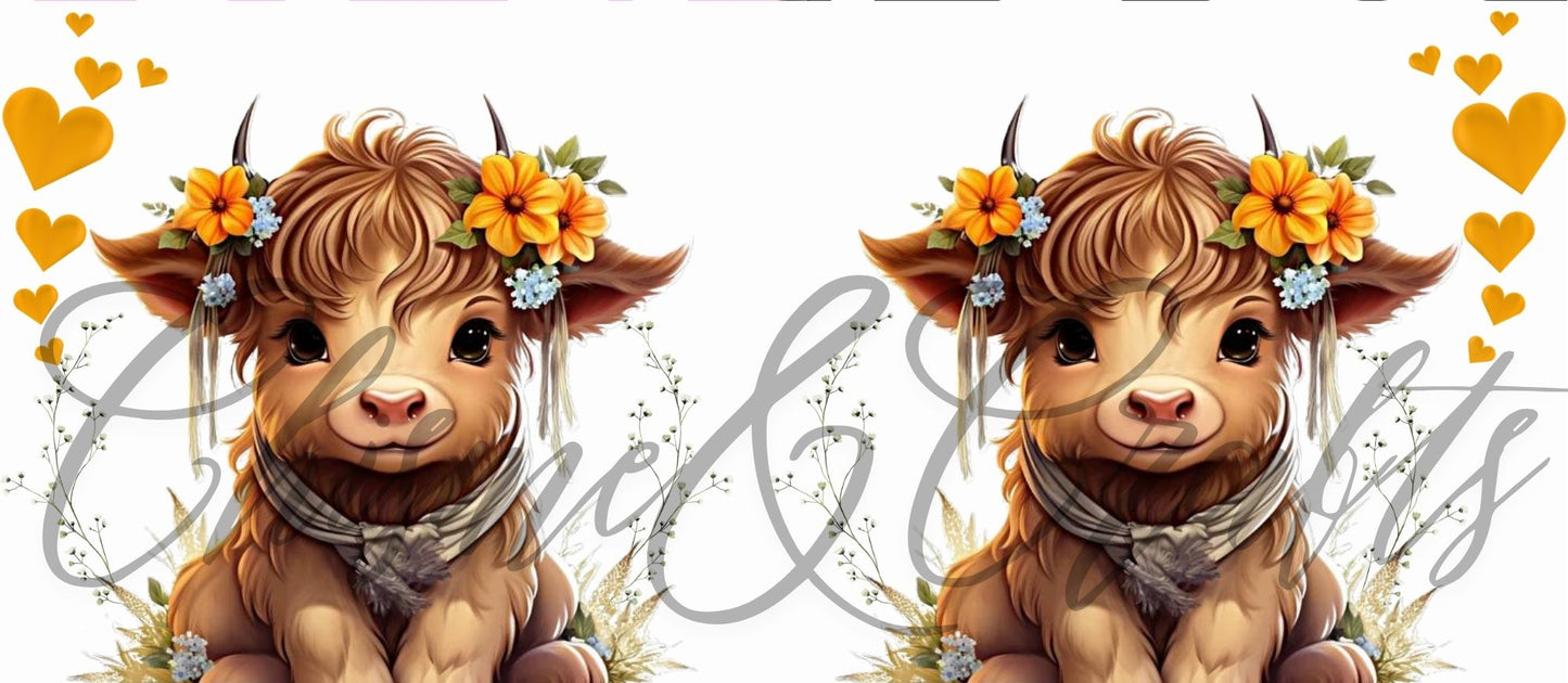 Floral Cow Cup Wrap
