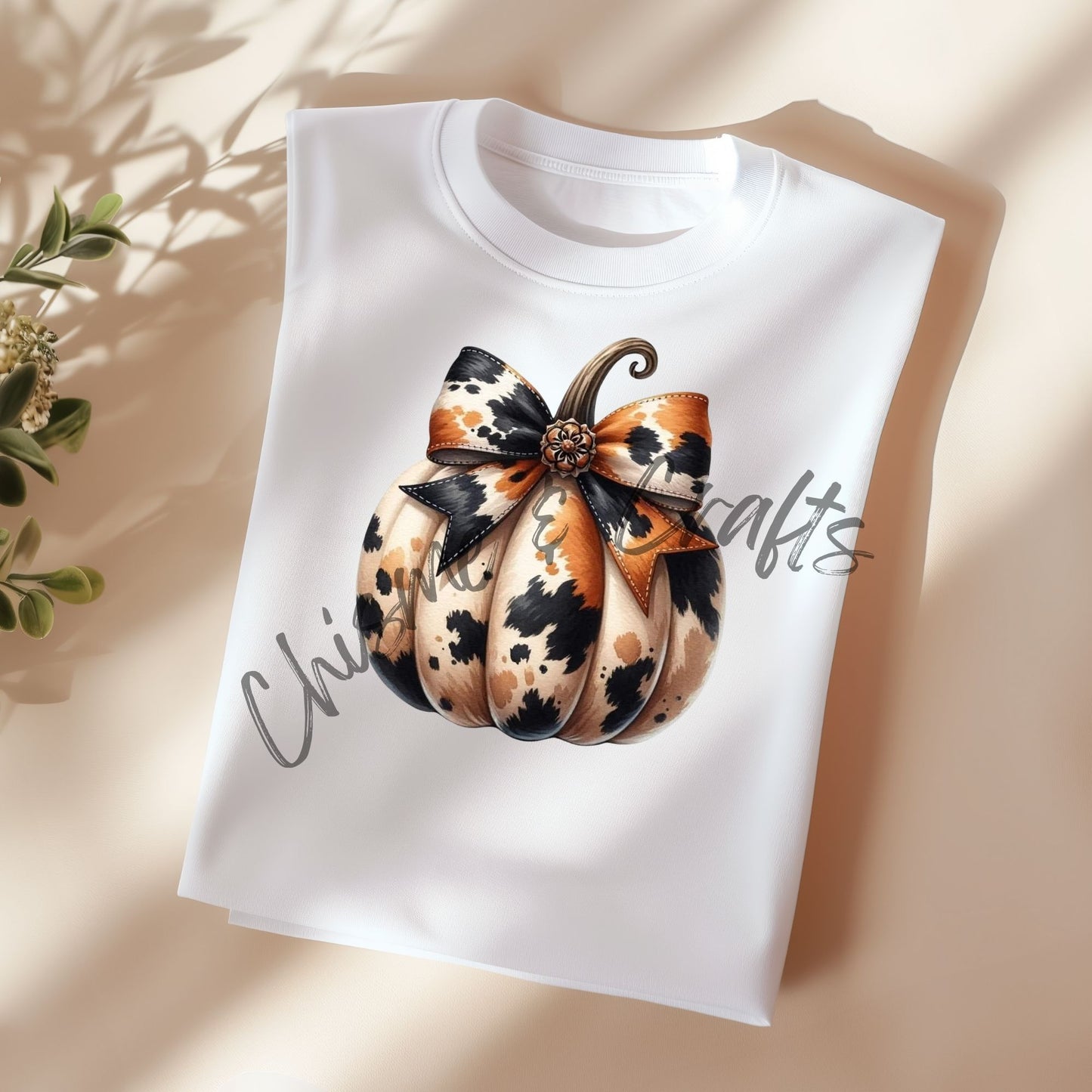 Cow Print Pumpkin DTF Shirt Transfer