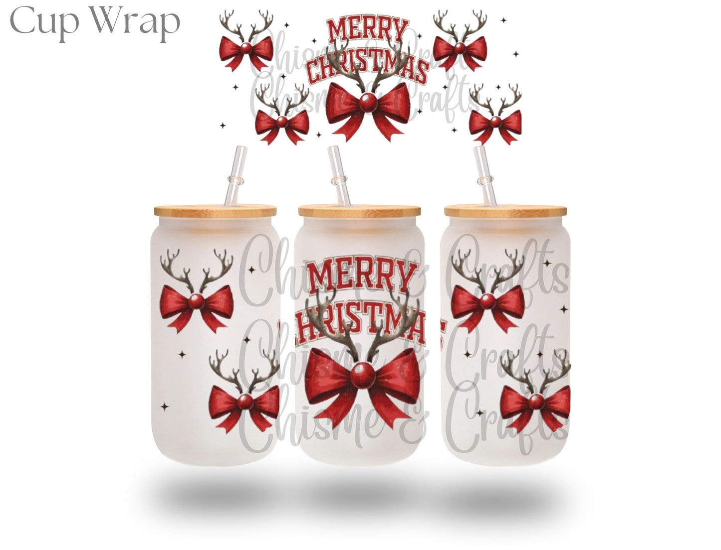 Antler Christmas Cup Wrap (Pre-sale)