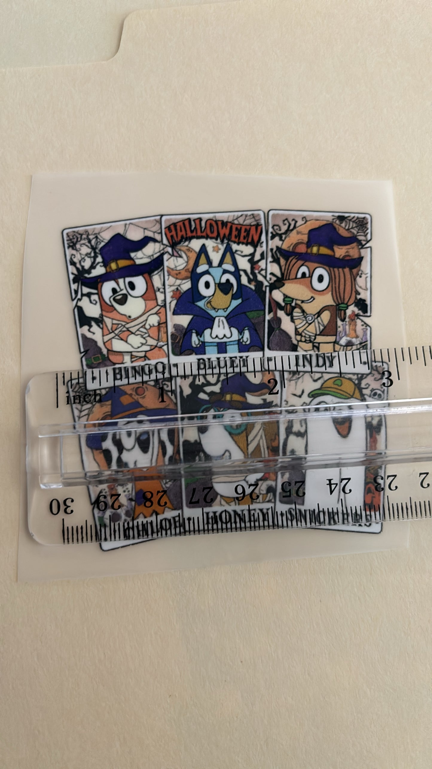 Bluey Halloween Cards DTF Shirt Transfer