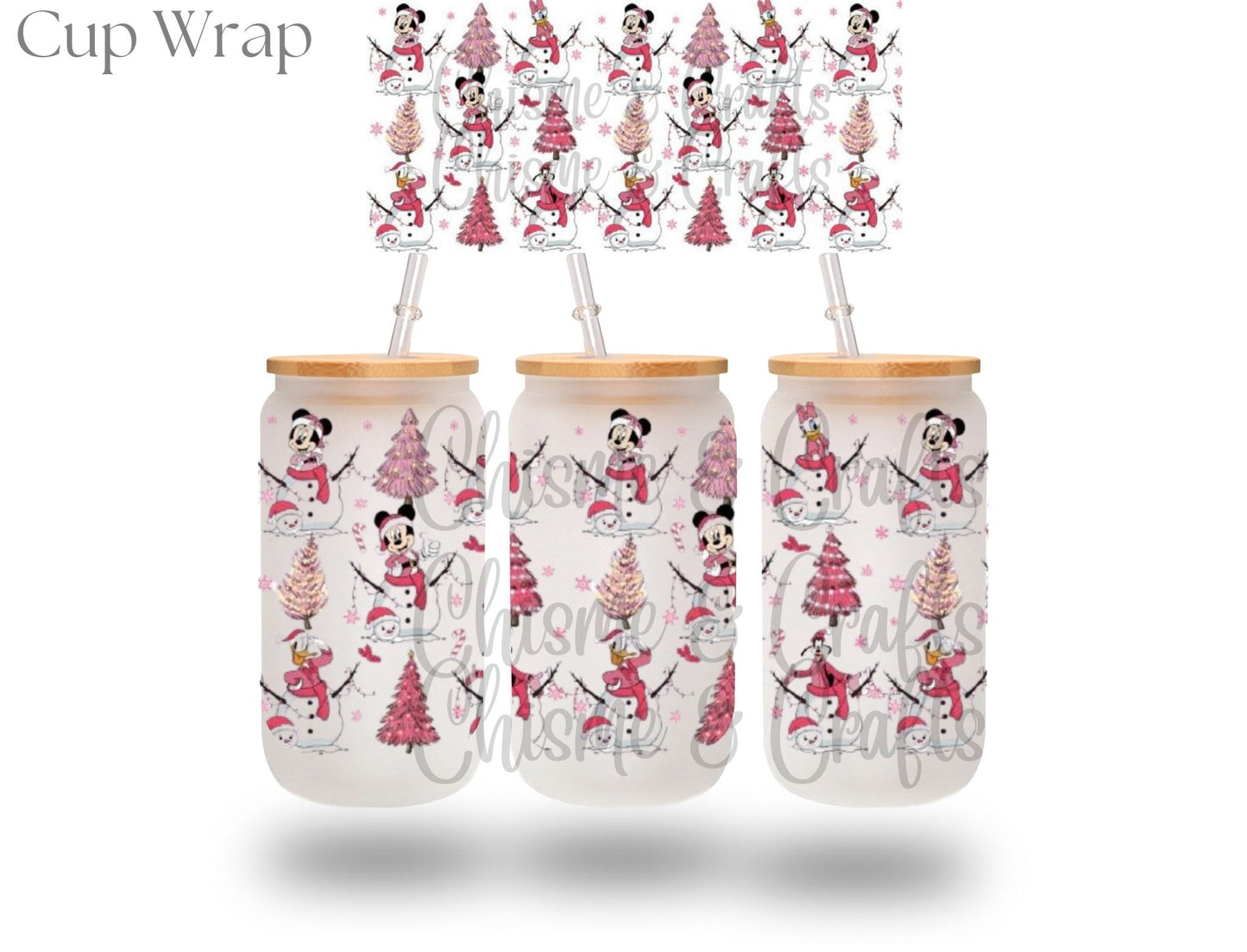 D!sney Pink Christmas Cup Wrap (Pre-sale)