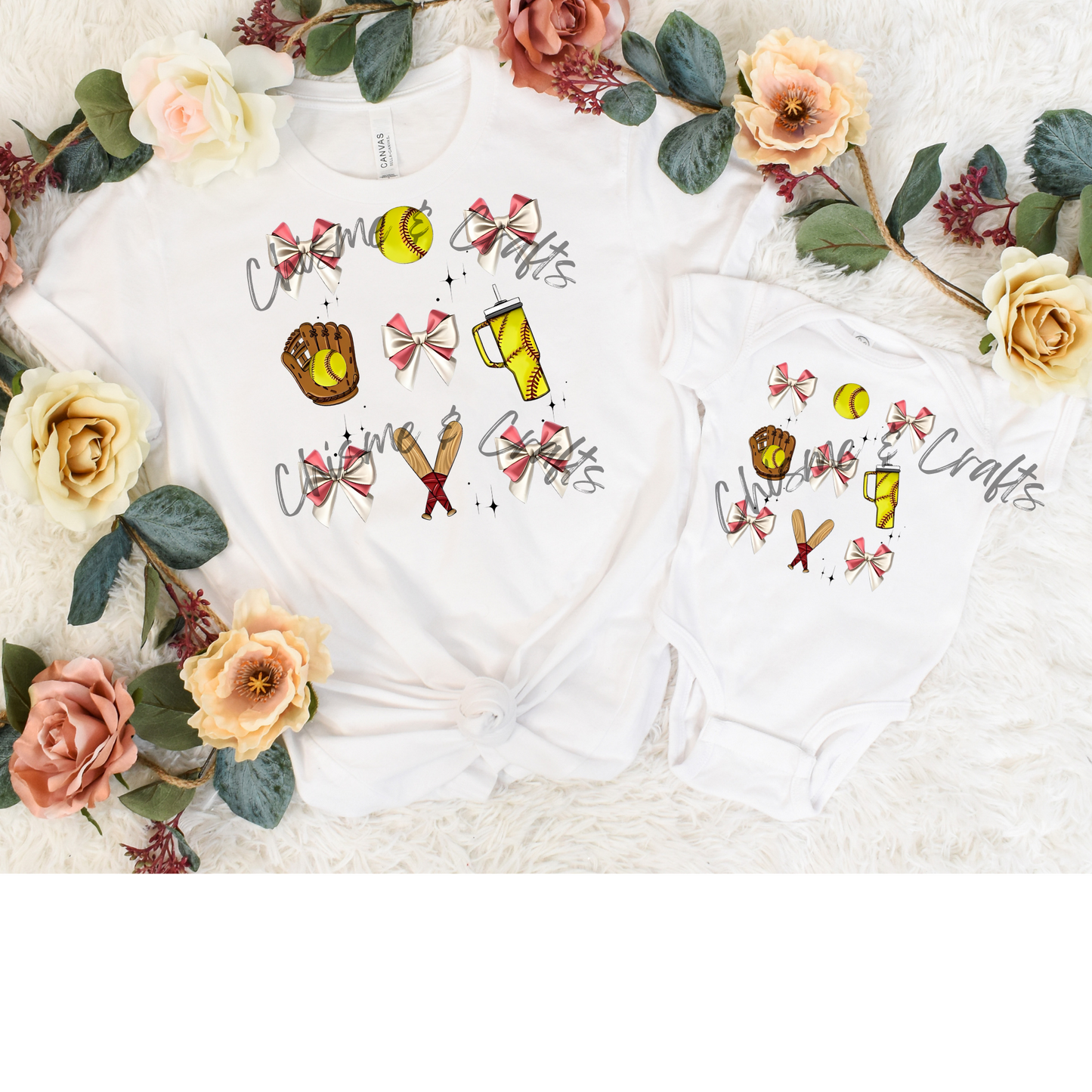Softball Coquette DTF Shirt Transfer