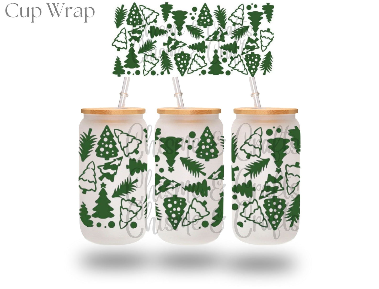 Pine Tree Christmas Cup Wrap (Pre-sale)