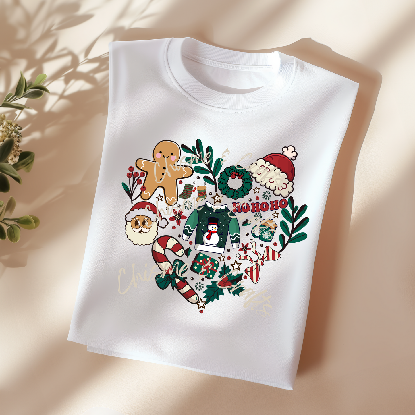 Christmas Heart DTF Shirt Transfer