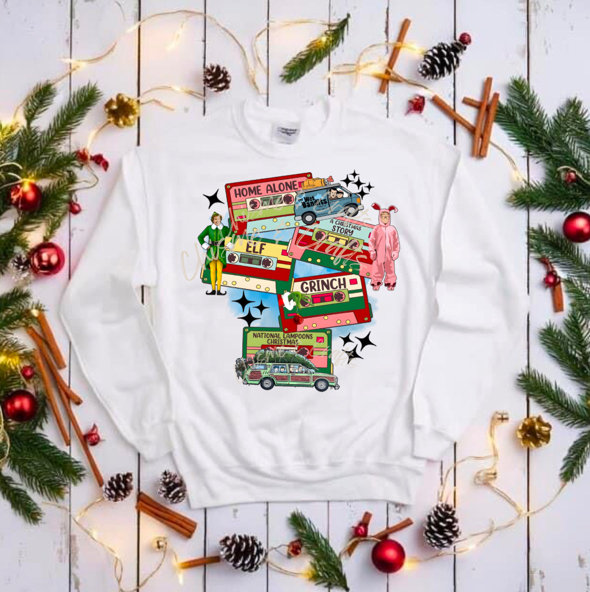 Christmas Cassettes DTF Shirt Transfer