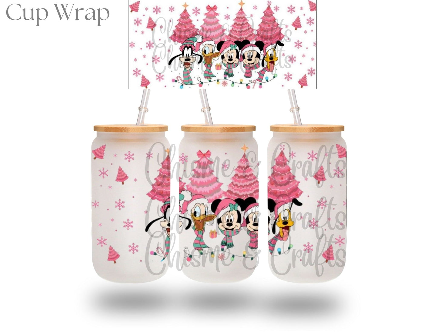 Pink D!sney Friends Christmas Cup Wrap (Pre-sale)