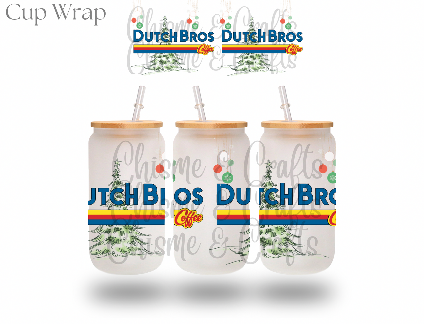 Dutch Christmas Trees Cup Wrap