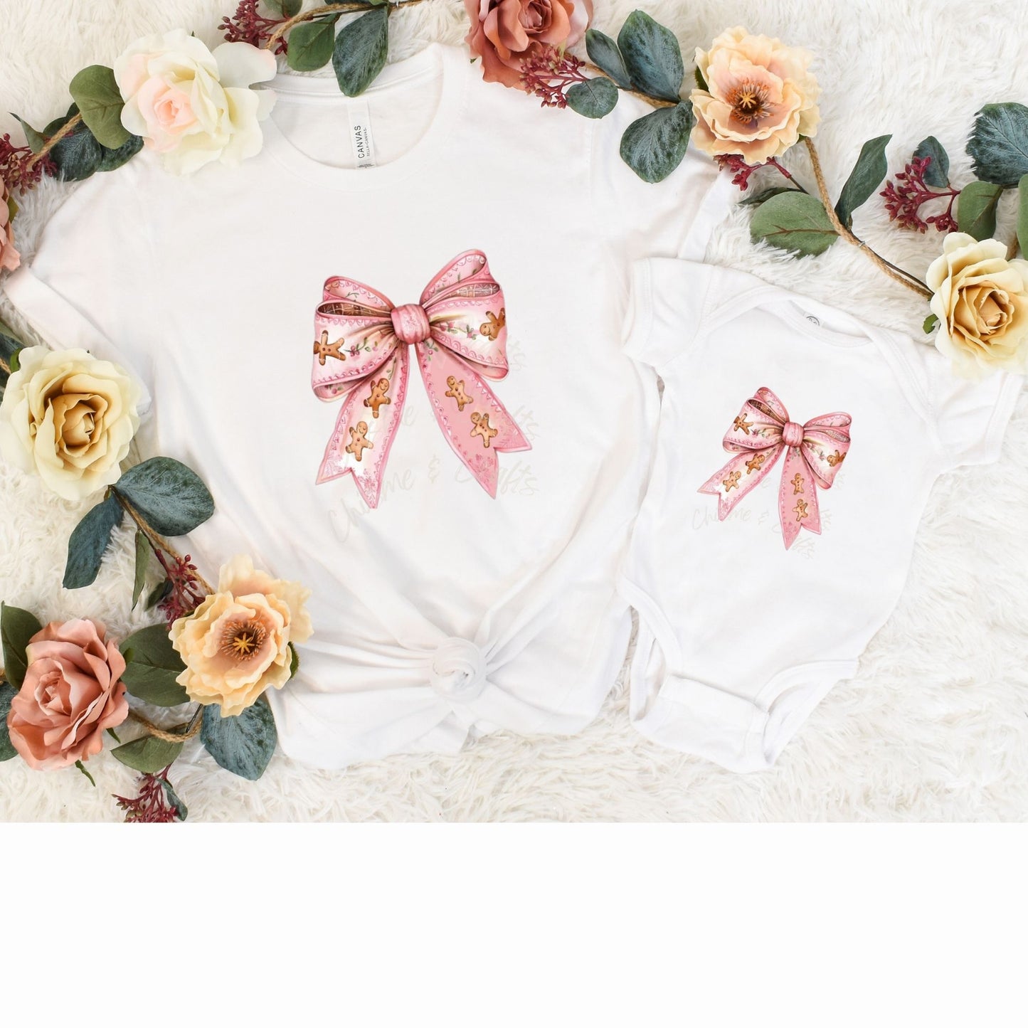 Gingerbread Bow DTF Shirt Transfer