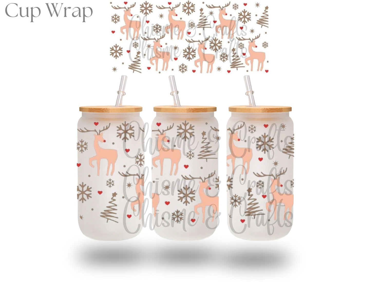 Pink Christmas Cup Wrap (Pre-sale)
