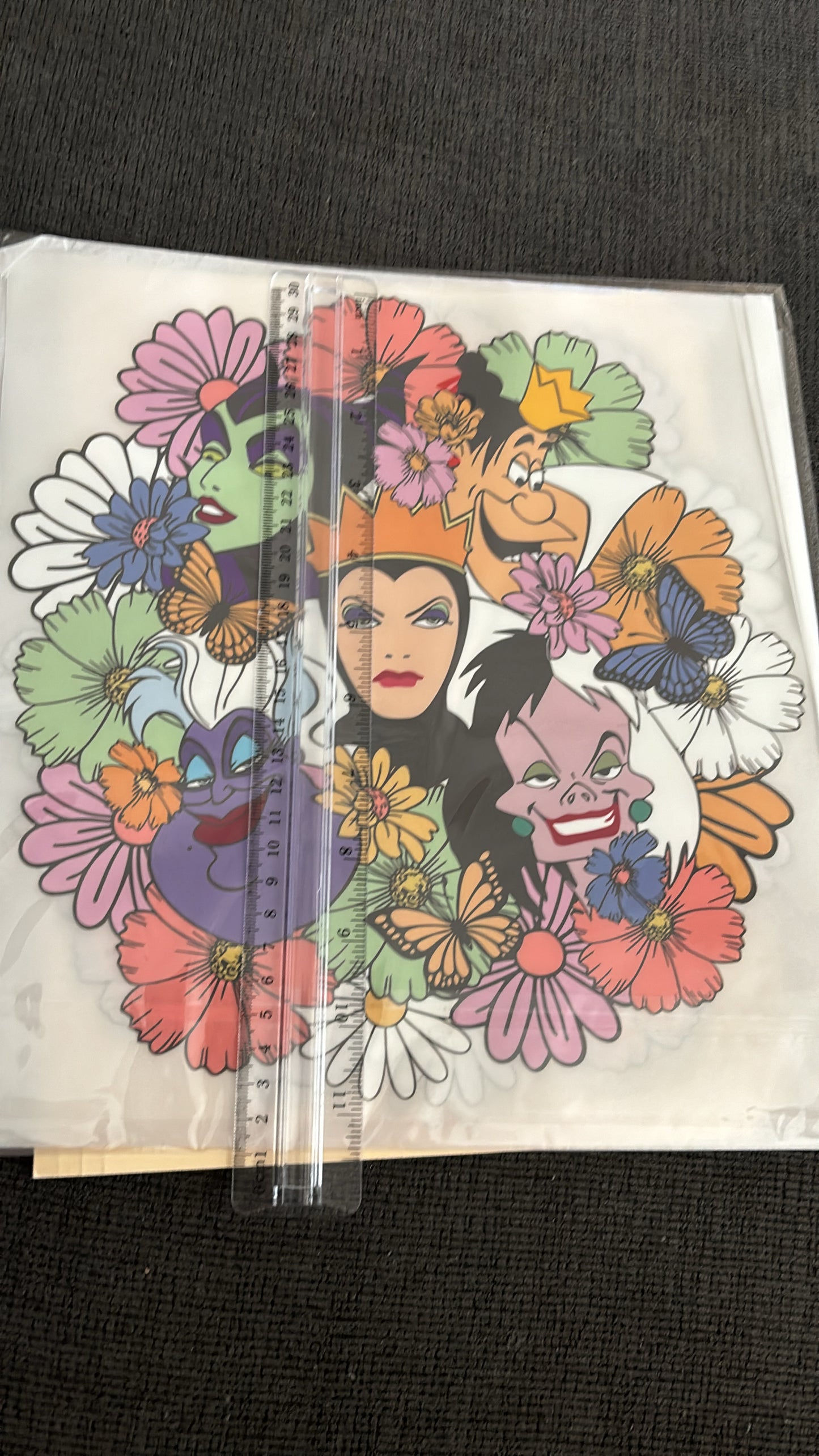 Floral Villains DTF Shirt Transfer