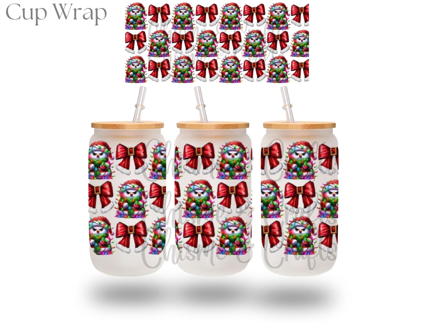Coquette Grouchy Christmas Cup Wrap (Pre-sale)