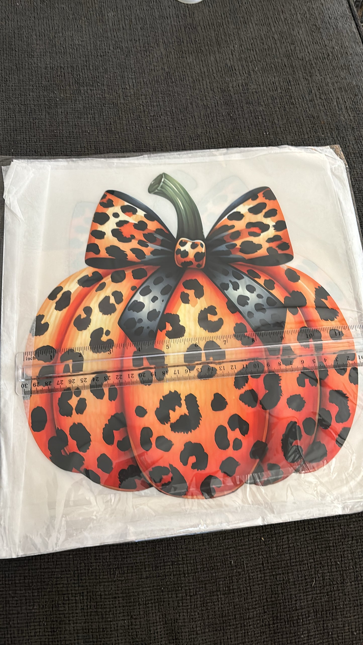 Leopard Print Pumpkin DTF Shirt Transfer