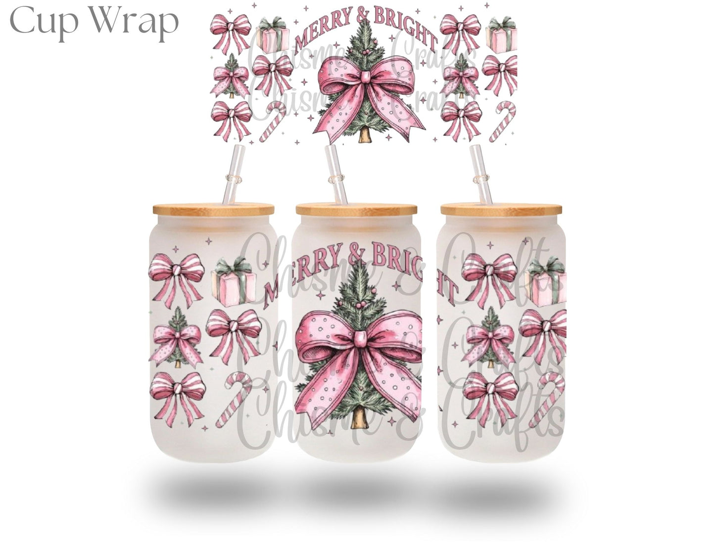Merry & Bright Christmas Cup Wrap (Pre-sale)
