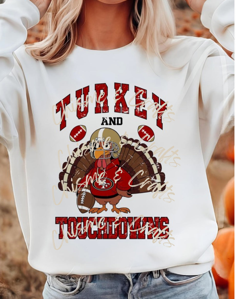 Turkey Football DTF Shirt Transfer