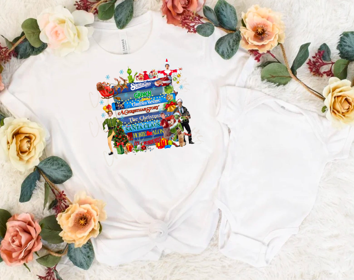 Christmas VHS Movies DTF Shirt Transfer