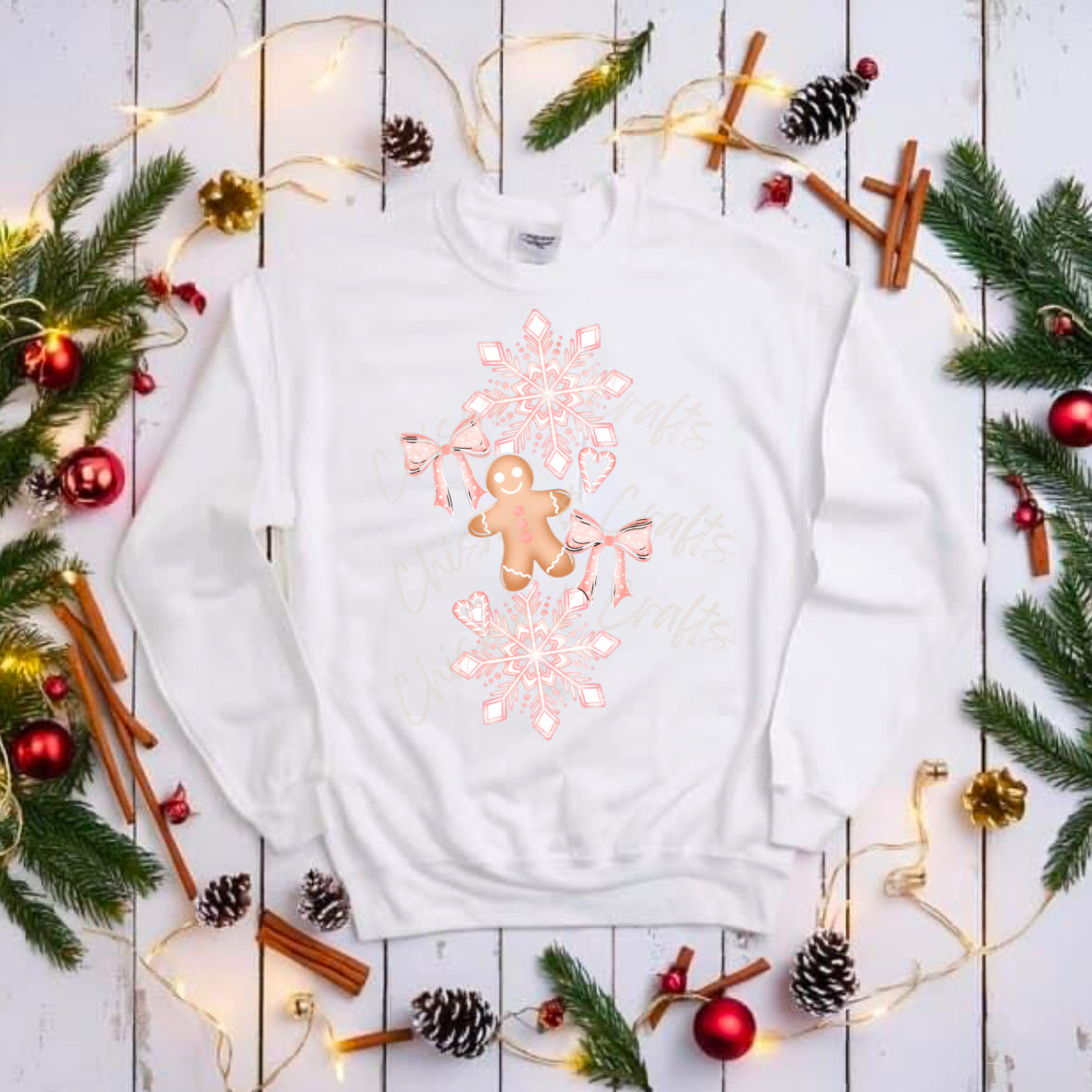 Gingerbread Snowflake DTF Shirt Transfer