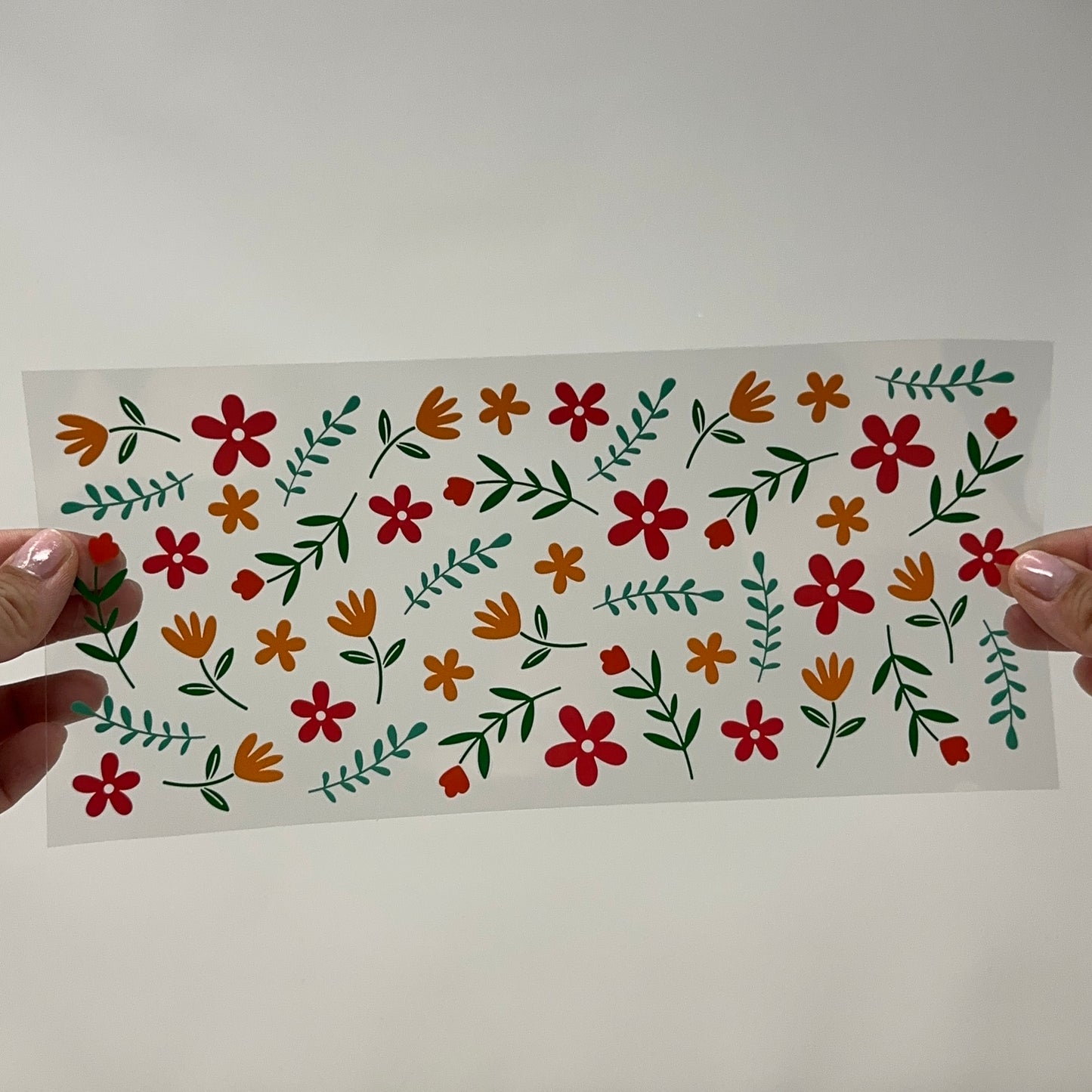 Pink and Orange Flower Cup Wrap