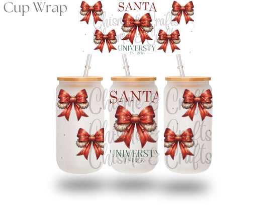 Santa Universty Bow Cup Wrap (Pre-sale)