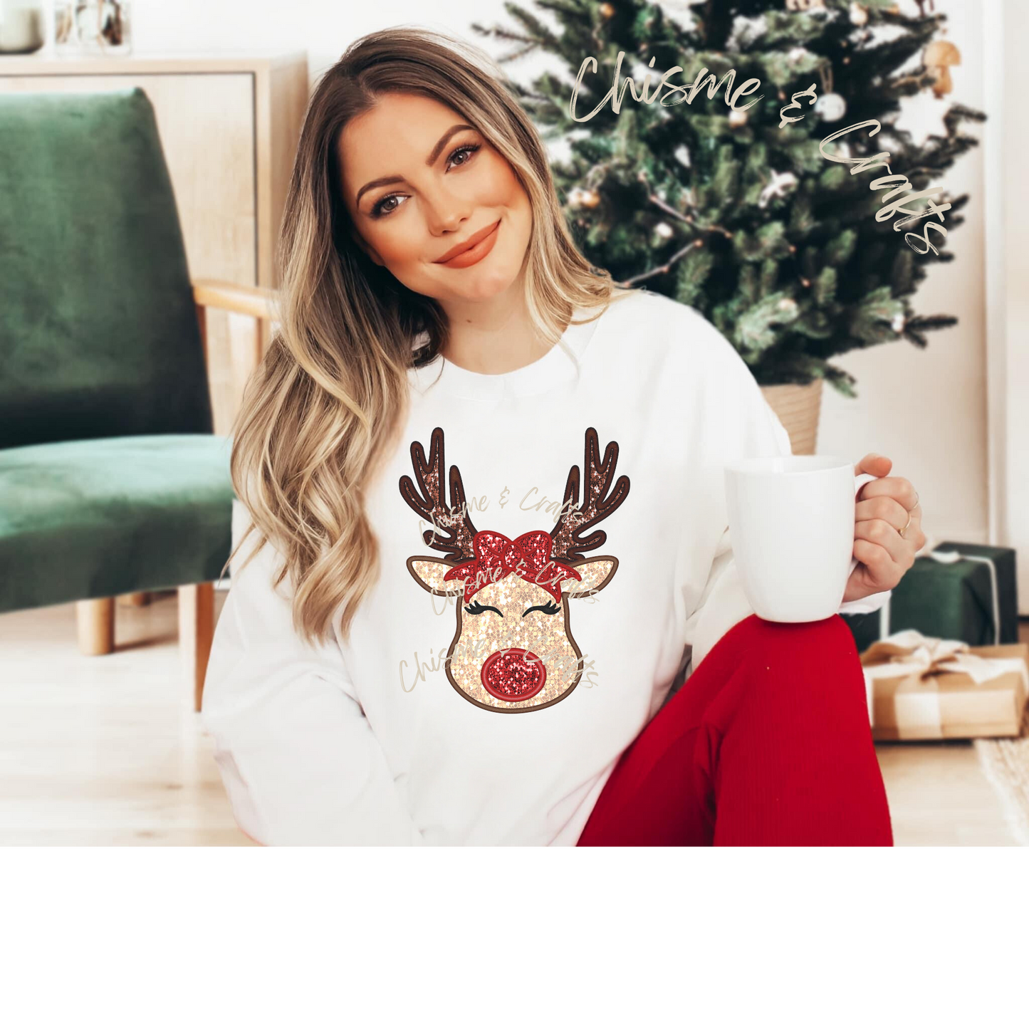 Red Nose Reindeer DTF Shirt Transfer (Pre-Sale)