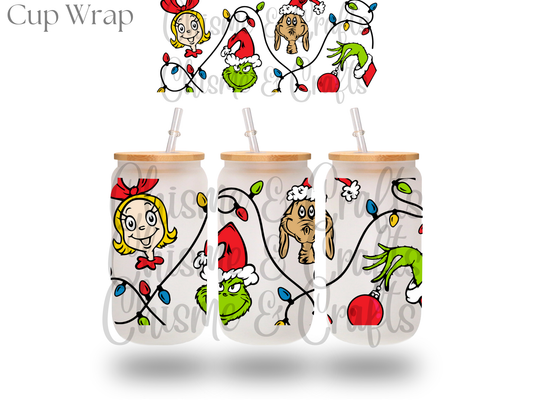 Gr!nchy Lights Christmas Cup Wrap