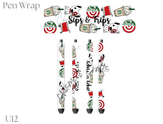 Sips and Trips Pen Wrap