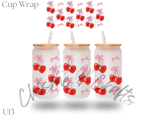 Cherry Hearts Cup Wrap