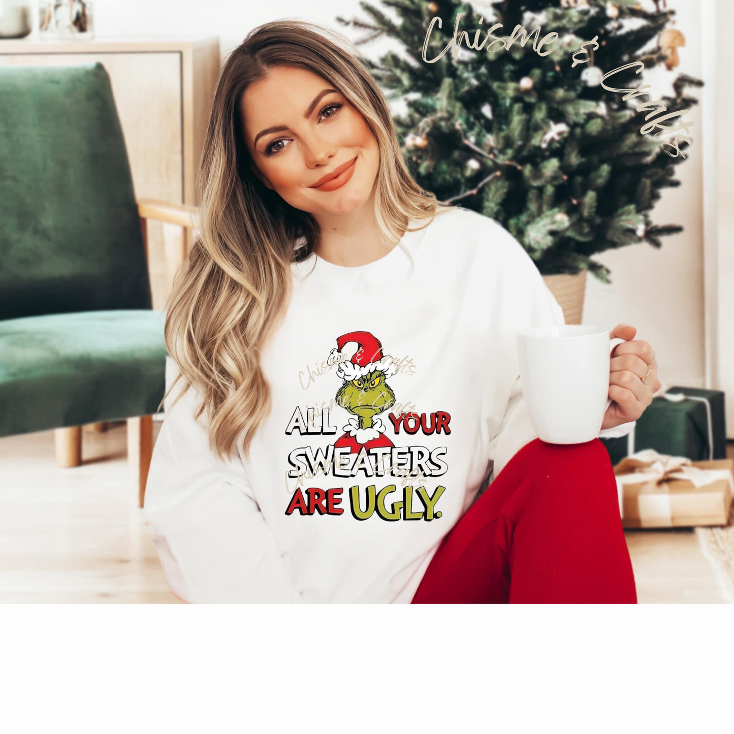 Ugly Sweaters Grinch DTF Shirt Transfer