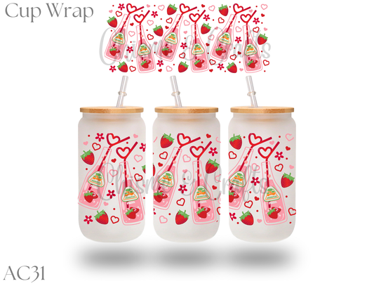 Strawberry Jaritos Cup Wrap