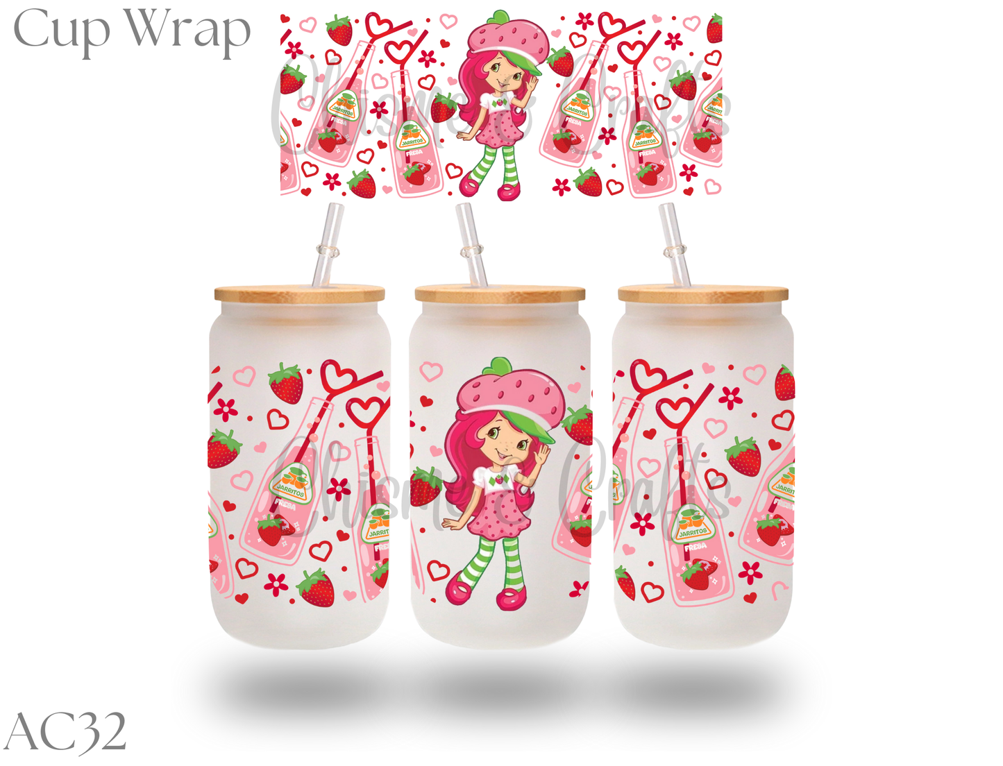 Strawberry Short Cake Cup Wrap