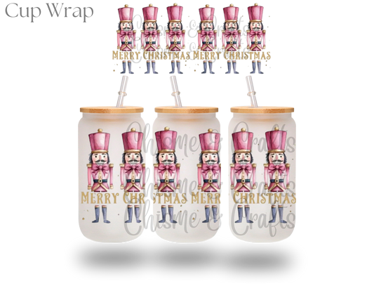 Pink Nutcracker Christmas Cup Wrap (Pre-sale)