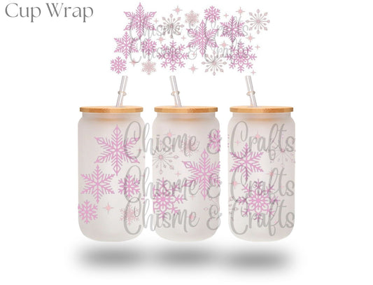 Pink Snowflakes Cup Wrap (Pre-sale)