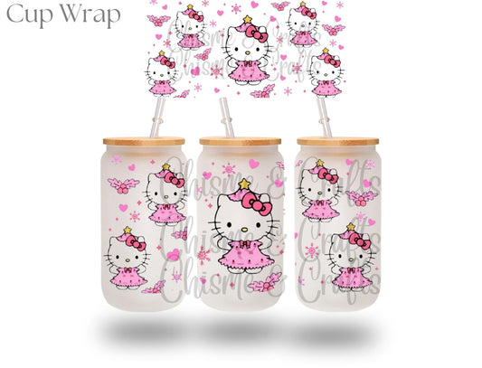 Berry Pink HK Christmas Cup Wrap (Pre-sale)