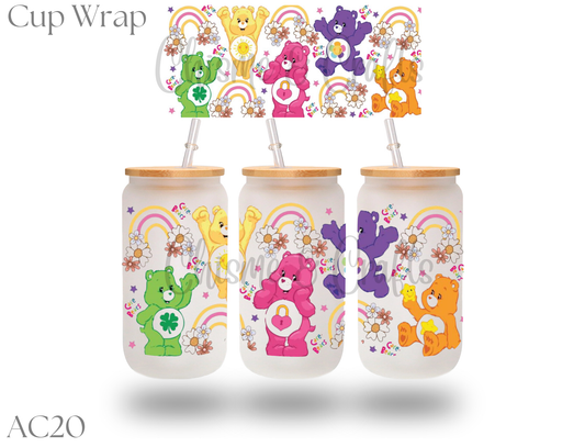 Rainbows and Bears Cup Wrap