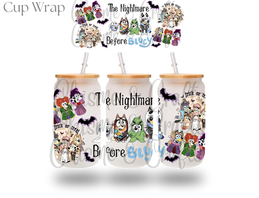 Nightmare Before Bluey Cup Wrap