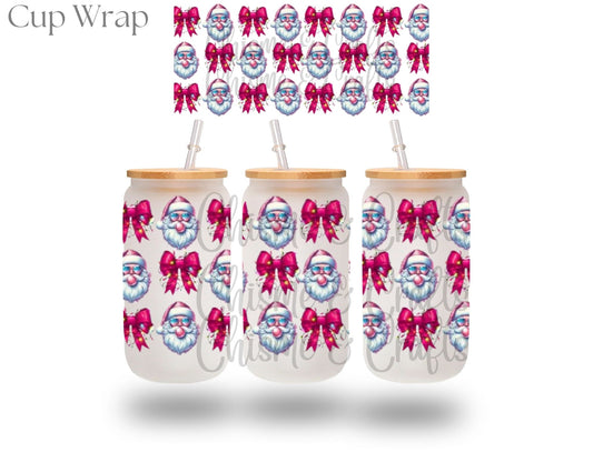 Bubblegum Santa Coquette Christmas Cup Wrap (Pre-sale)