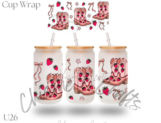 Strawberry and Boots Cup Wrap