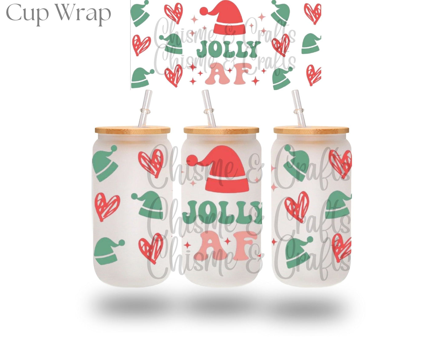 Holly Jolly Vibes Christmas Cup Wrap (Pre-sale)