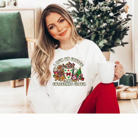 Coffee and Christmas Cheer DTF Shirt Transfer