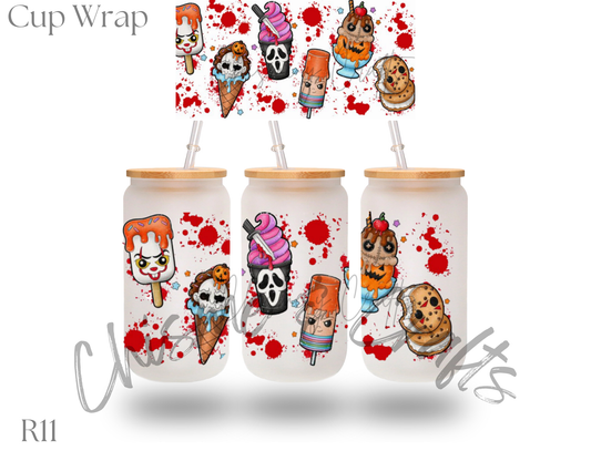 Horror Ice Creams Cup Wrap