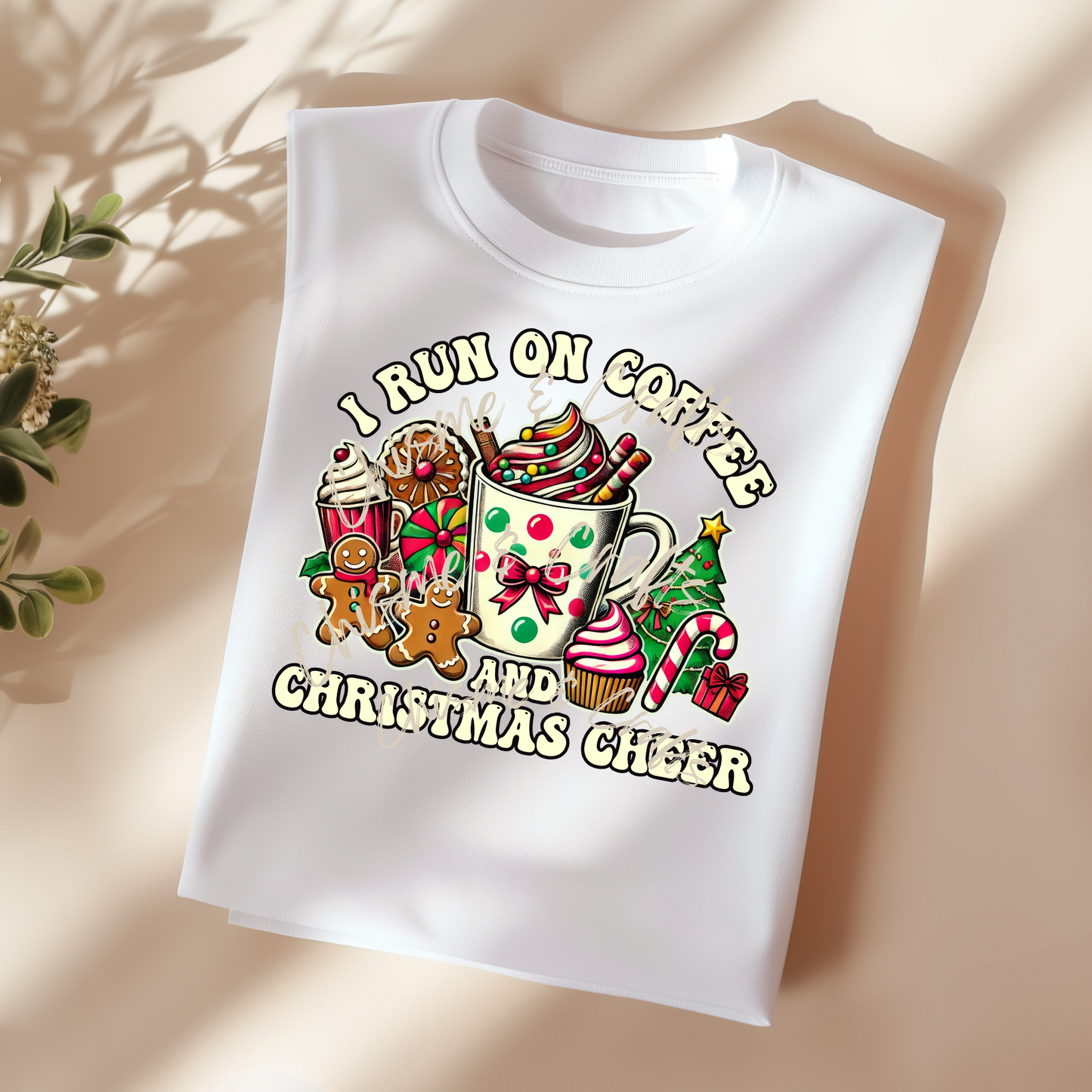 Coffee and Christmas Cheer DTF Shirt Transfer