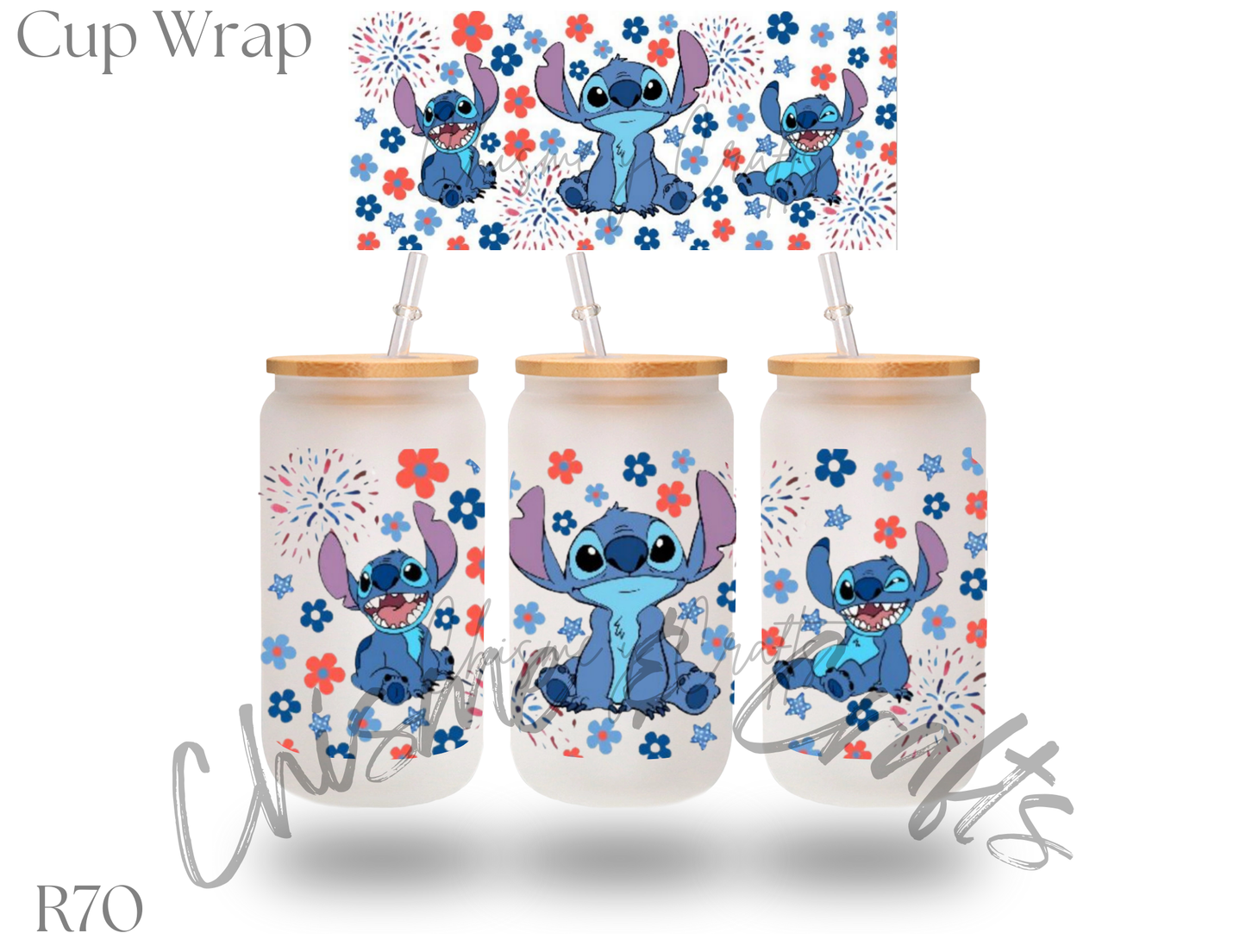 Stitch Fireworks Cup Wrap