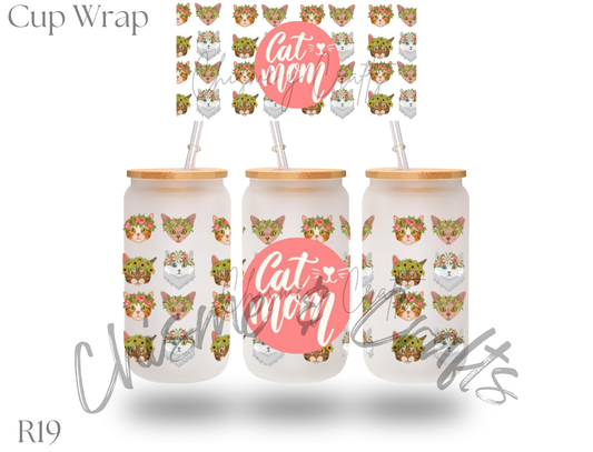 Cat Mom Cup Wrap