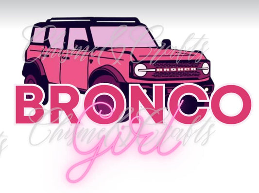 Bronco Girl Cup Decal