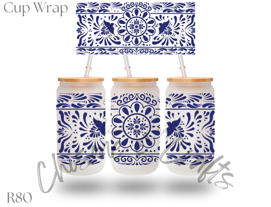 Blue Talavera Cup Wrap