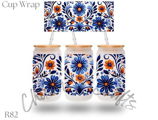 Floral Talavera  Cup Wrap